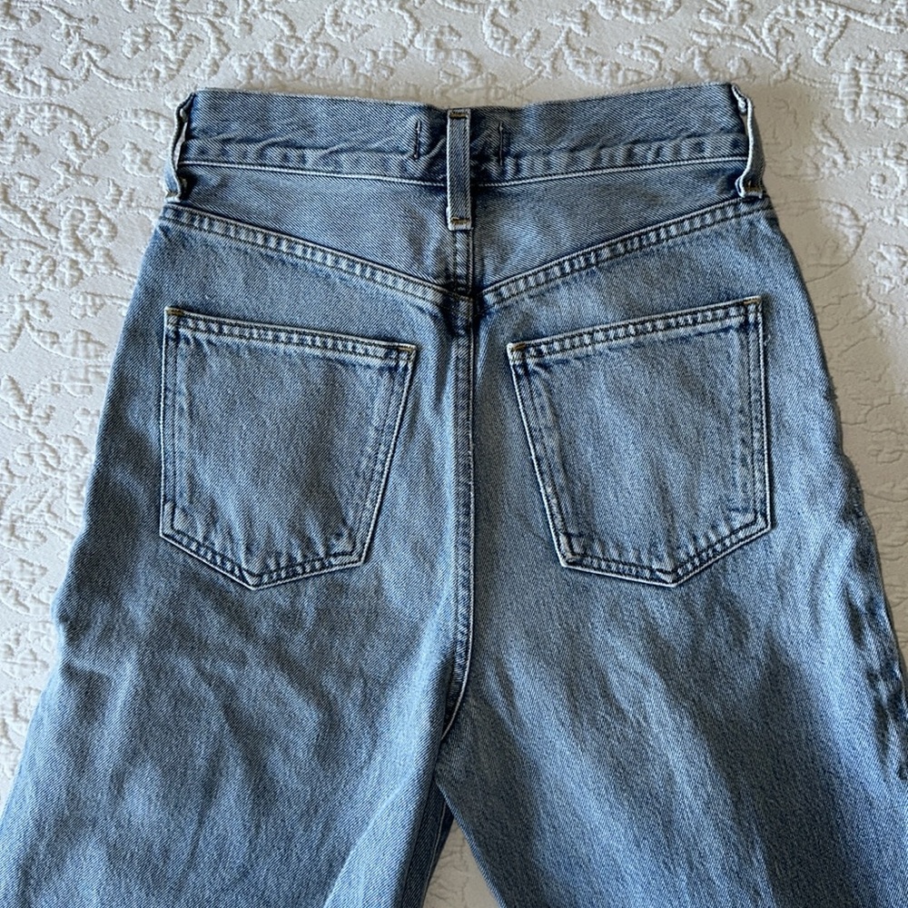 Agolde Folded Waistband Straight Leg Jeans in Sideline - Picture 11 of 14